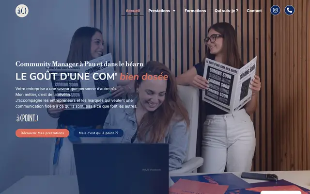 Page d'accueil du site Agence À Point
