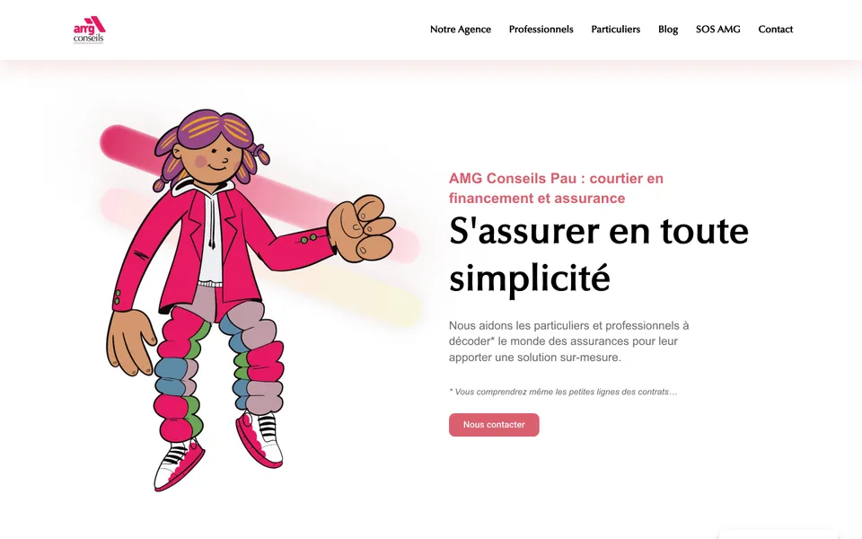Site AMG Conseils sur ordinateur, tablette et téléphone