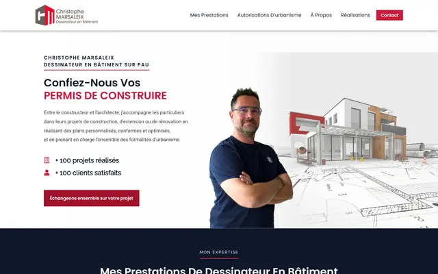 Page d'accueil du site Christophe Marsaleix