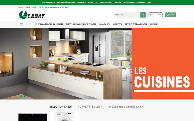 Page d'accueil du site Labat
