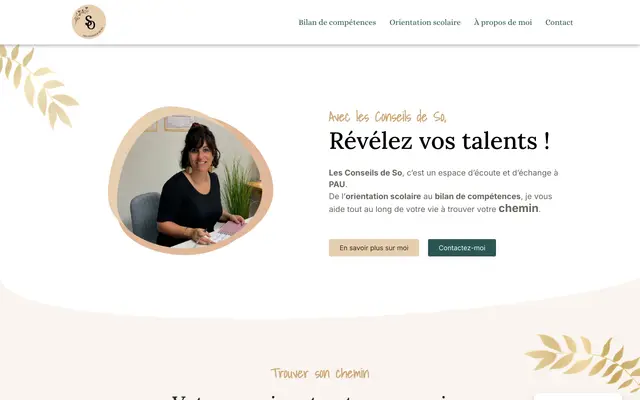 Page d'accueil du site Les conseils de So