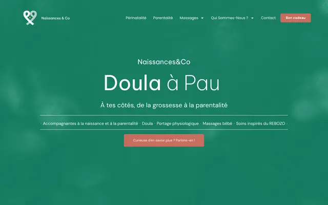 Page d'accueil du site Naissances & Co