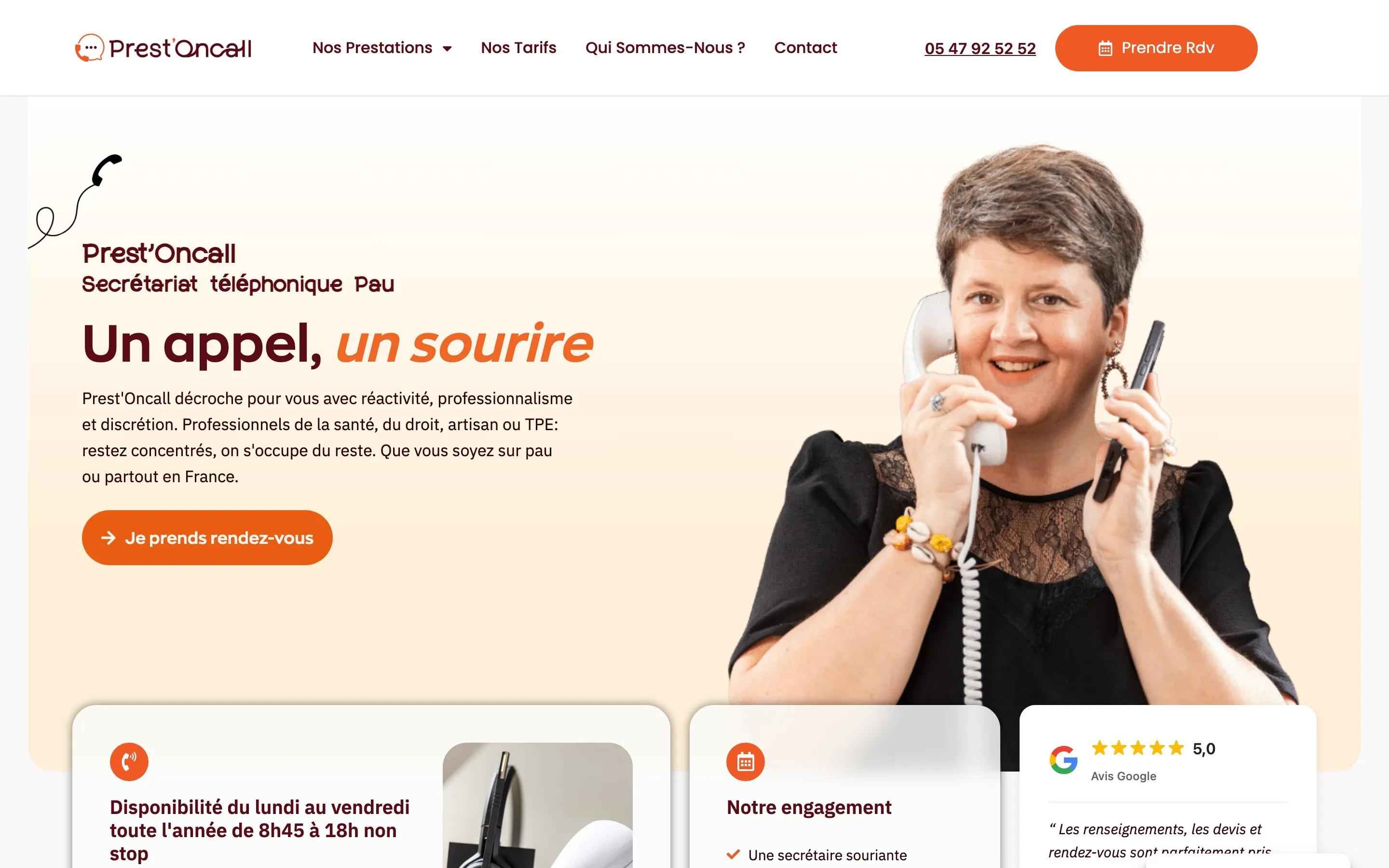 Le site de Prest'Oncall